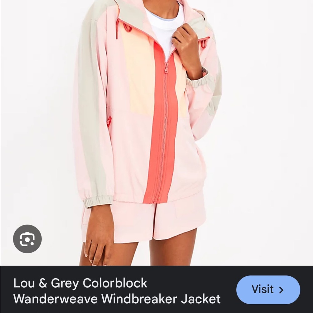 Lou and Grey Colorblock Wanderweave Windbreaker Jacket SMALL